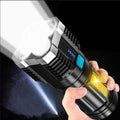Rechargeable LED Flashlight with 4 Light Modes and Battery Display