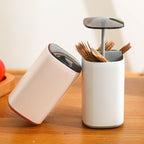 Elegant Pop-Up Toothpick Cotton Swab Storage Dispenser