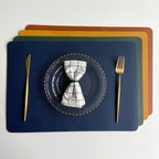 Modern Rectangular Waterproof PU Leather Place Mats