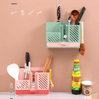 Wall-Mounted Kitchen Cutlery Drainer Storage