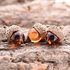 Glass Acorn Necklace