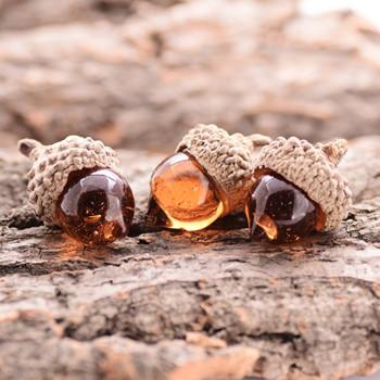 Glass Acorn Necklace