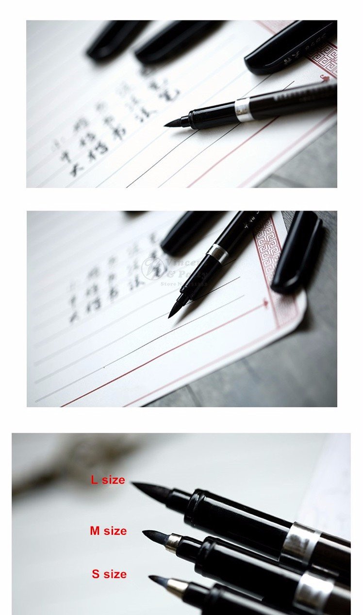 Calligraphy Brush Pens - 3 Pieces