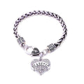 Womens Diabetic Medical Alert ID Bracelet - Pink, Blue, Clear or Red Crystal Hearts - Diabetes