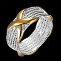 Silver Plated Wrapped Crystal Ring