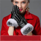 Women Genuine Rabbit Fur Gloves