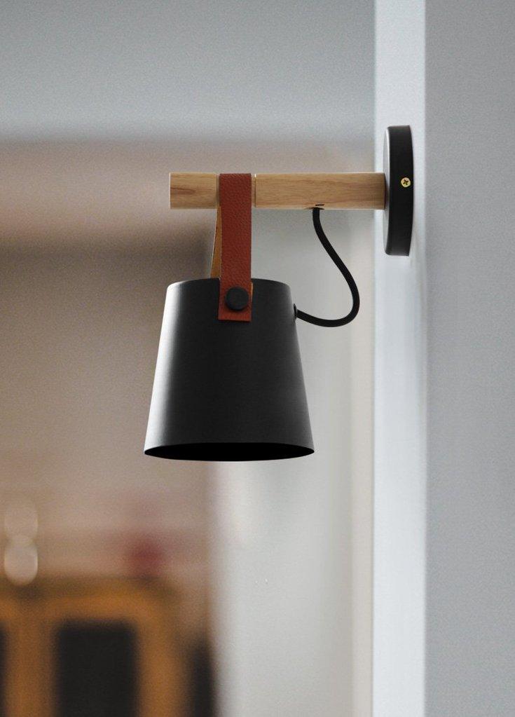 Wood Nordic Hanging Wall Lamp