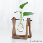 Decorative Wooden Vase With Wooden Tray