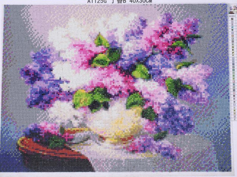 Purple Flowers - GemPaint Kit