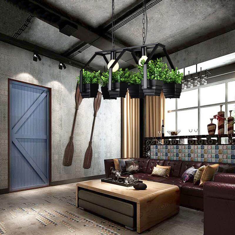 Modern House Plant with Lighting