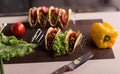 2pcs Metal Taco Holder Stand with Non-Slip Mat