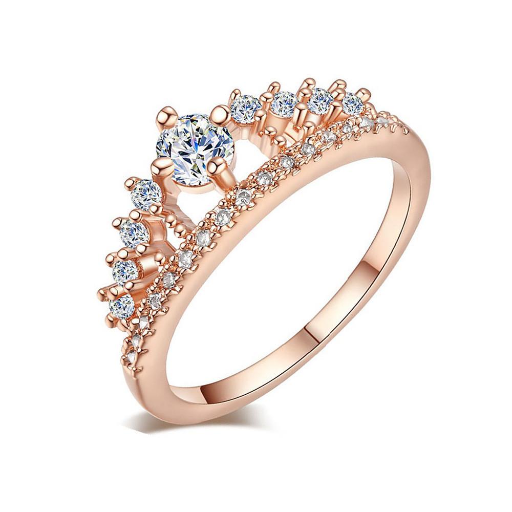 Princess Crown Crystal Ring