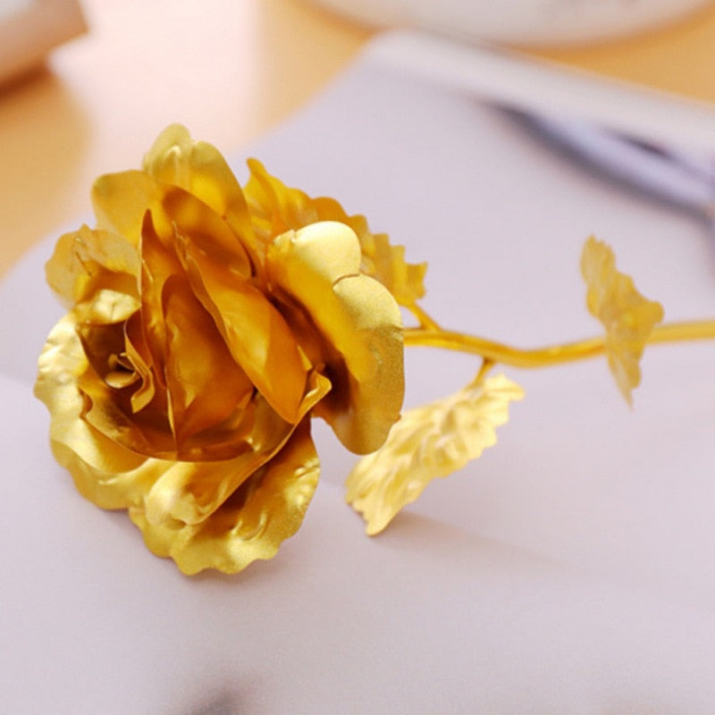 24k gold-plated rose | Including certificate and luxurious gift box
