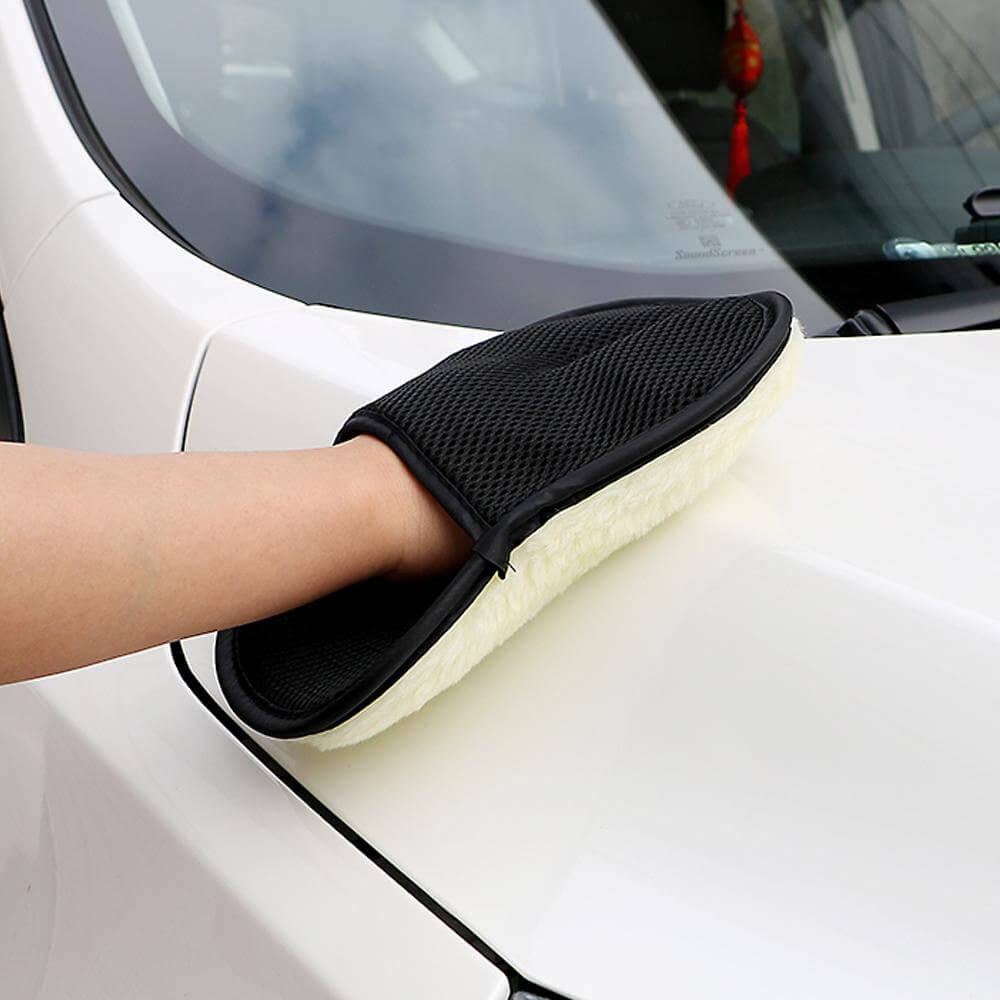 Soft Wool Car Microfiber Cleaning Gloves