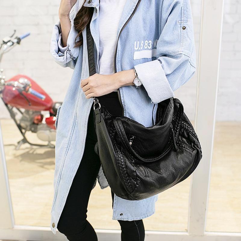 Sisjuly 2018 Black Leather Hobo Bags