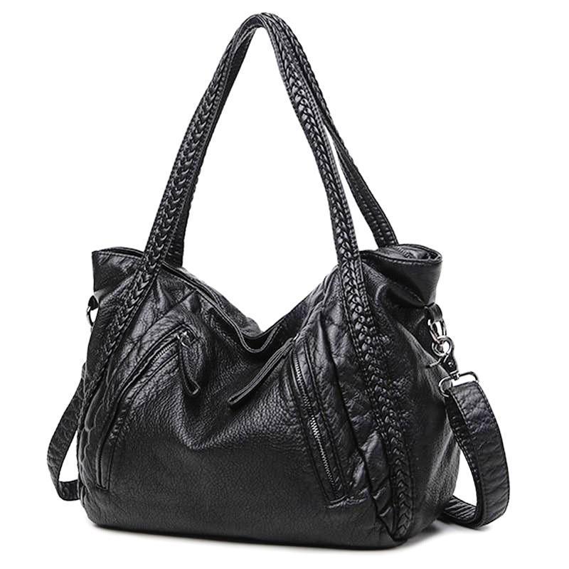 Sisjuly 2018 Black Leather Hobo Bags