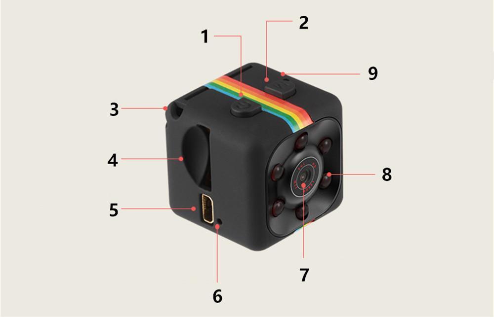 Mini HD Action Camera with 1080p Video, Motion Recording and Loop Recording