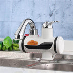 Mounted Plastics Deck White LED Digital Tankless Electric Instant Faucet