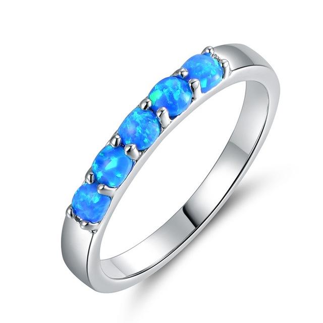 Simple Colored Fire Opal Rings