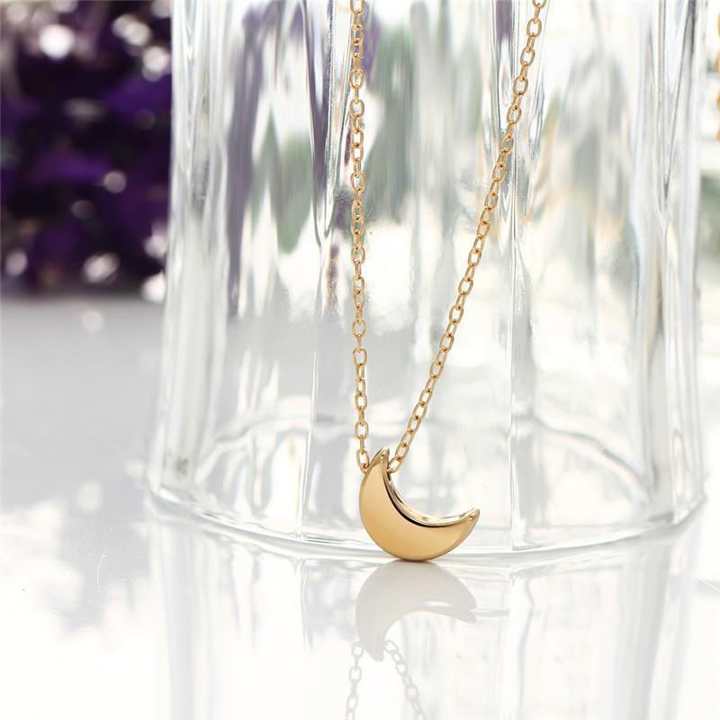 Mini Crescent Moon Pendant Necklace