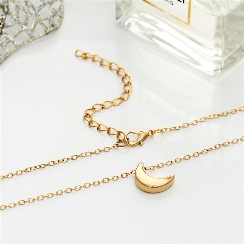 Mini Crescent Moon Pendant Necklace