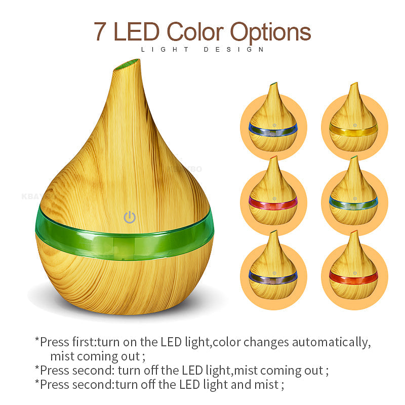 Humidifier with Aroma Diffusion and LED Lighting - AromaGlow