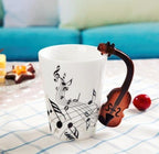 Novelty Guitar Ceramic Mug
