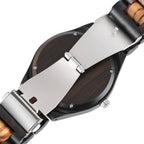 Bamboo Wooden Watch - Natural Wood Bracelet, Quartz