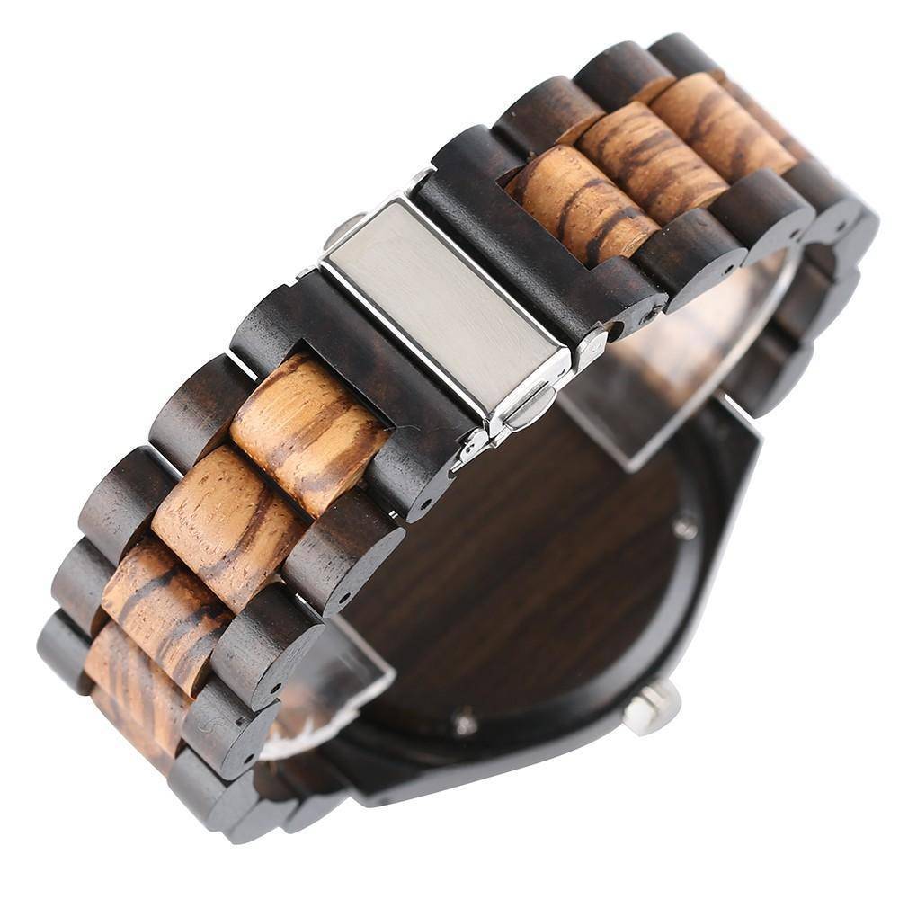 Bamboo Wooden Watch - Natural Wood Bracelet, Quartz