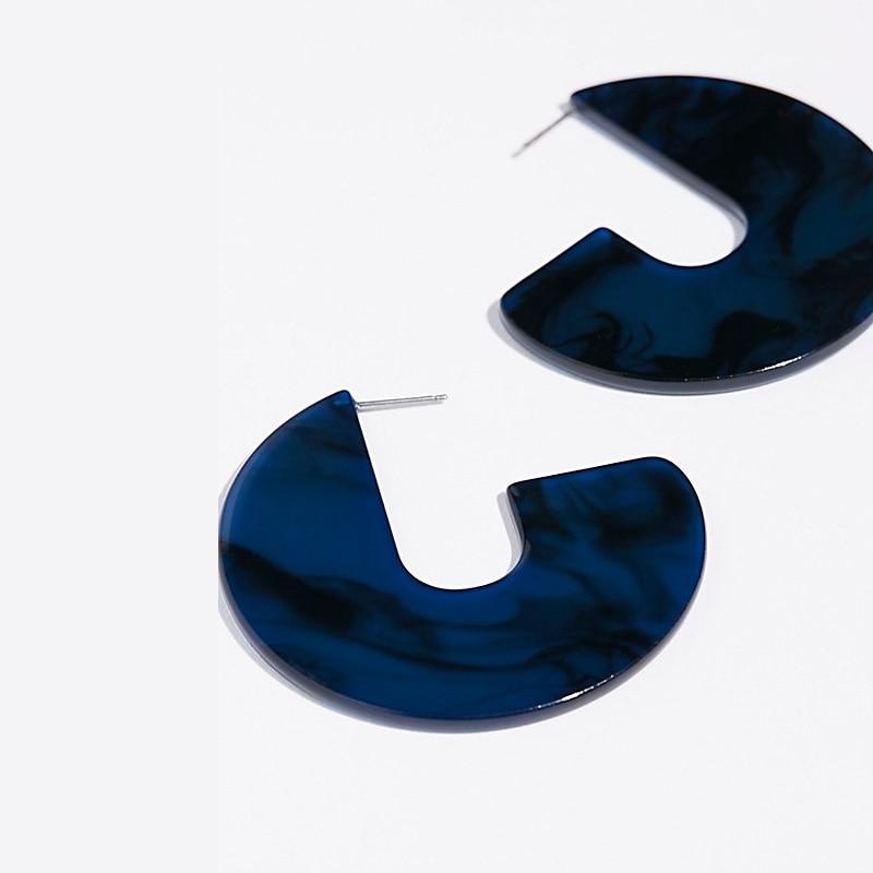 Nora - Flat Semi Hoop Earrings