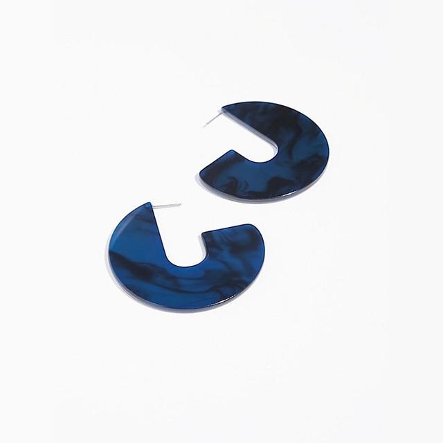 Nora - Flat Semi Hoop Earrings