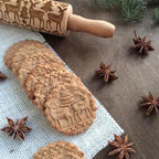 Engraved rolling pin for creative patterns