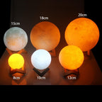 Rechargeable Wireless Dual Color Lunar Full Moon Night LED Lamp