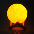 Rechargeable Wireless Dual Color Lunar Full Moon Night LED Lamp