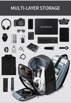 15.6 Inch Laptop Travel Backpack Water Repellent Functional Rucksack With USB Charging Port