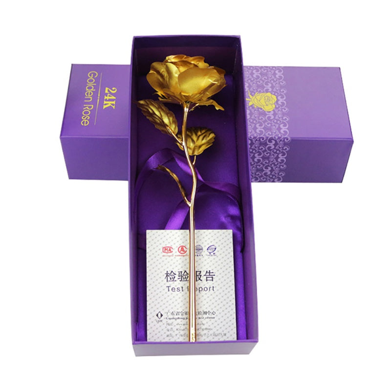 24k gold-plated rose | Including certificate and luxurious gift box
