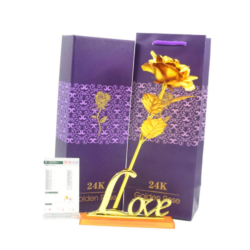 24k gold-plated rose | Including certificate and luxurious gift box