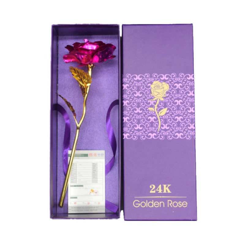 24k gold-plated rose | Including certificate and luxurious gift box