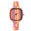 Colorful Bamboo Wooden Watch - Bracelet-style Wristwatch