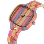 Colorful Bamboo Wooden Watch - Bracelet-style Wristwatch