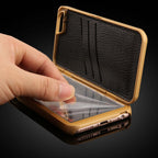 iPhone Case with Built-In Makeup Mirror, Card Slots, and Kickstand