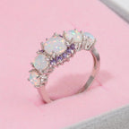 Lux - Fire Opal Garnet Ring