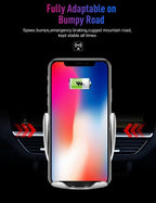 Automatic clamping Wireless Car Charger Mount