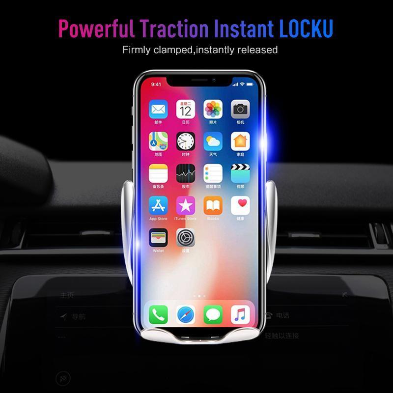 Automatic clamping Wireless Car Charger Mount