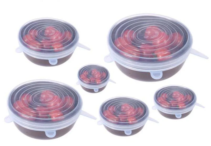 6-piece Set Flexible Silicone Lid