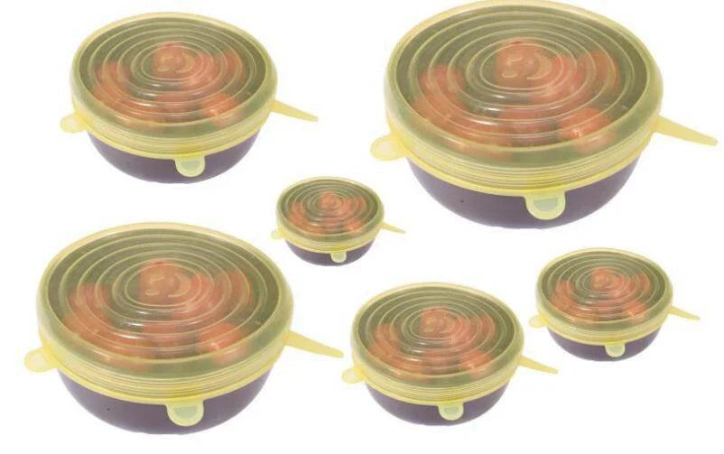 6-piece Set Flexible Silicone Lid