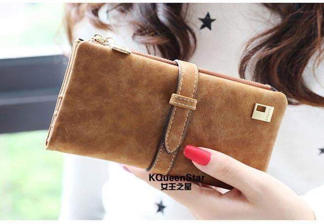 New Winter Fashion Trends Pumping Frosted Multi-card position two fold wallet