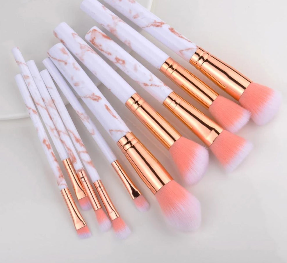Fotina - Marble Pattern Professional Make-Up Brushes