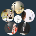 2 In 1 live streaming Phone Holder With LED Selfie Ring Light