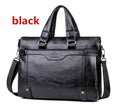 Men Business Shoulder Leather Messenger Briefcase